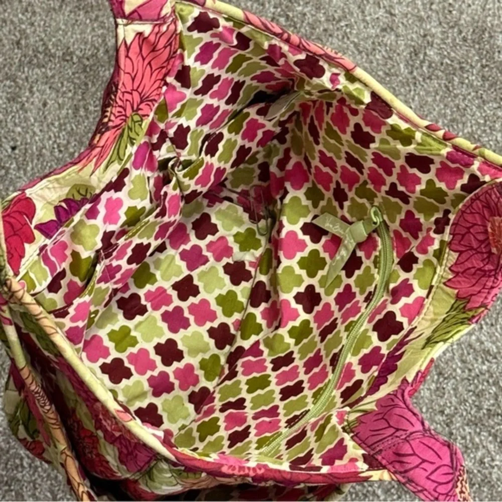 Vera Bradley Quilted Floral Shoulder Bag Pink Green Cottagecore Vintage Y2K - Picture 10 of 13